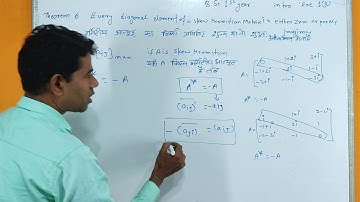 every diagonal elements of skew hermitian matrix is either zero Or purely imaginary