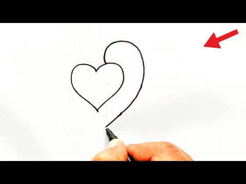 How to Draw Swan From ️ Heart | Easy Swan Drawing - YouTube