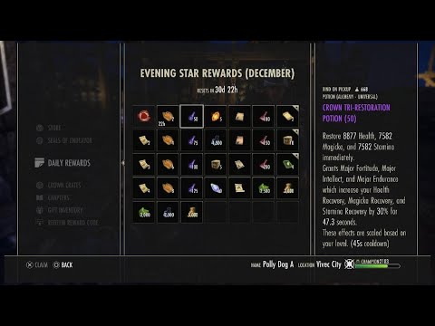 ESO December 2021 Login rewards