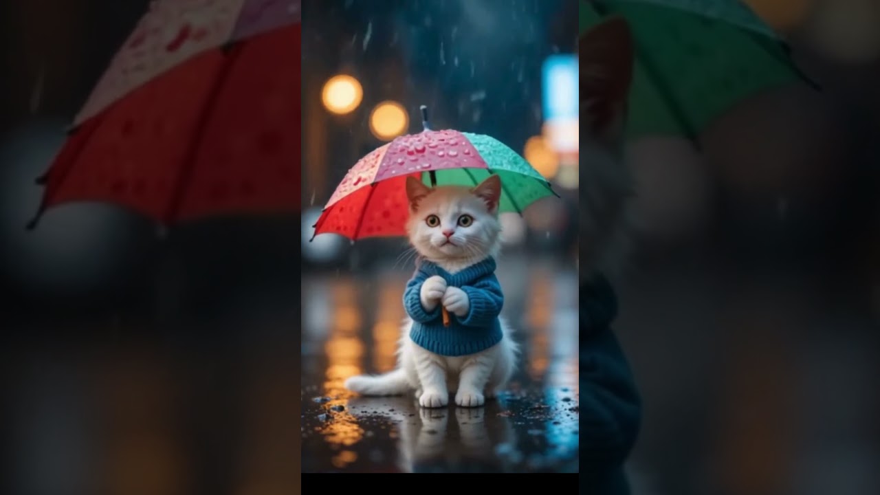 "This Cat’s Rainy Day Cozy Chaos is a MOOD ☔💙 