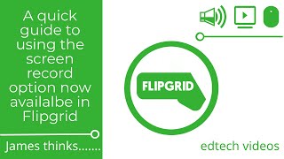New screen record option in Flipgrid