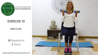 Exercise 10 Arm Curl for the treatment of Parkinson's