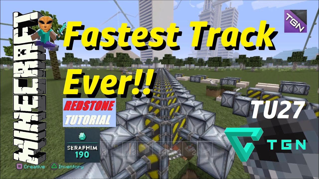 Minecraft: Fastest Minecart Track In The World - (Tutorial) Episode