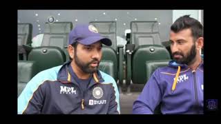 Rohit Sharma return to dressing room after century