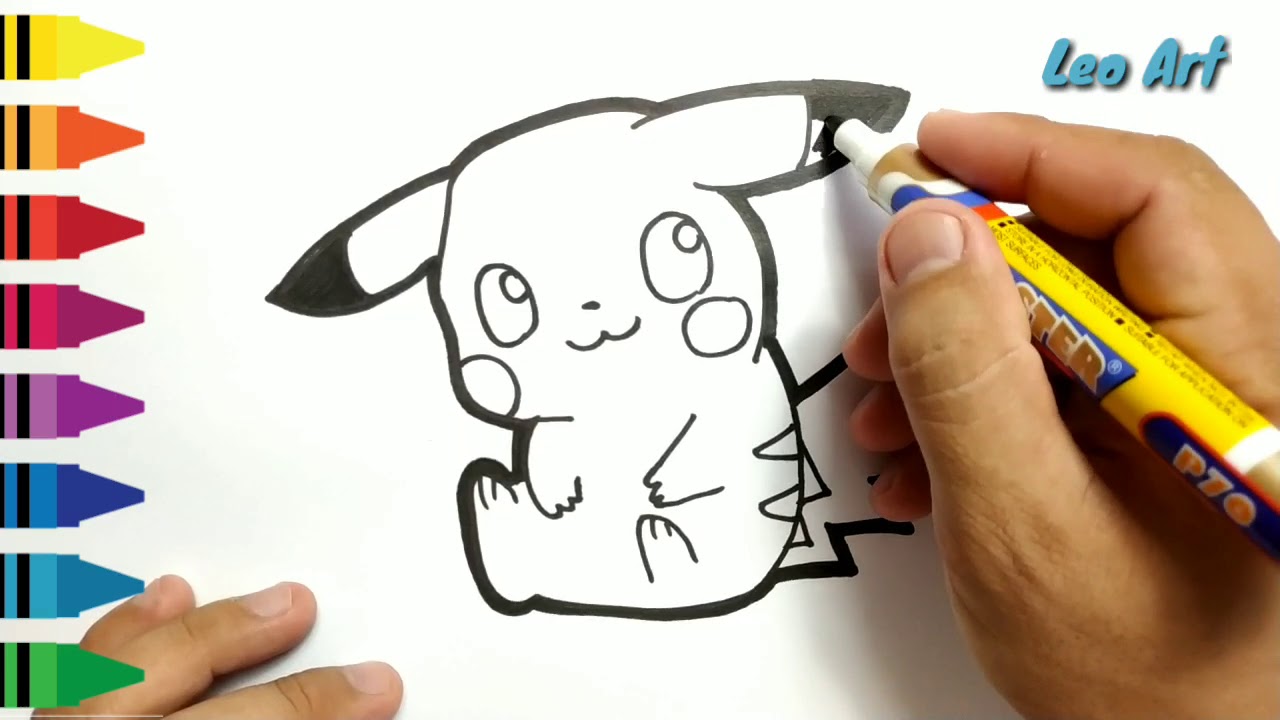 gambar pikachu yang mudah