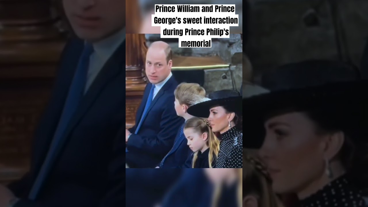 Prince William, Princess Catherine, prince George,  princess Charlotte at prince Philip's memorial