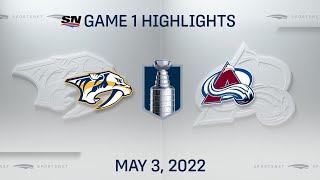NHL Game 1 Highlights | Predators vs. Avalanche - May 3, 2022