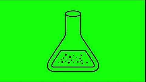 Animated Beaker Icon on Green Screen With Pop-up Sound