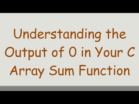 Understanding the Output