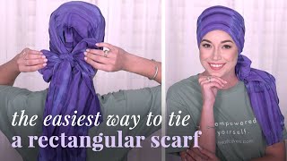 The Easiest Way To Tie A Rectangle Headscarf | (2019)