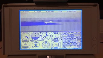 Toshiba T1200XE - games on blue&white passive matrix LCD