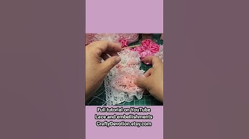 Layerd Lace Flower Tutorial. Diy Shabby Pink handmade crafts