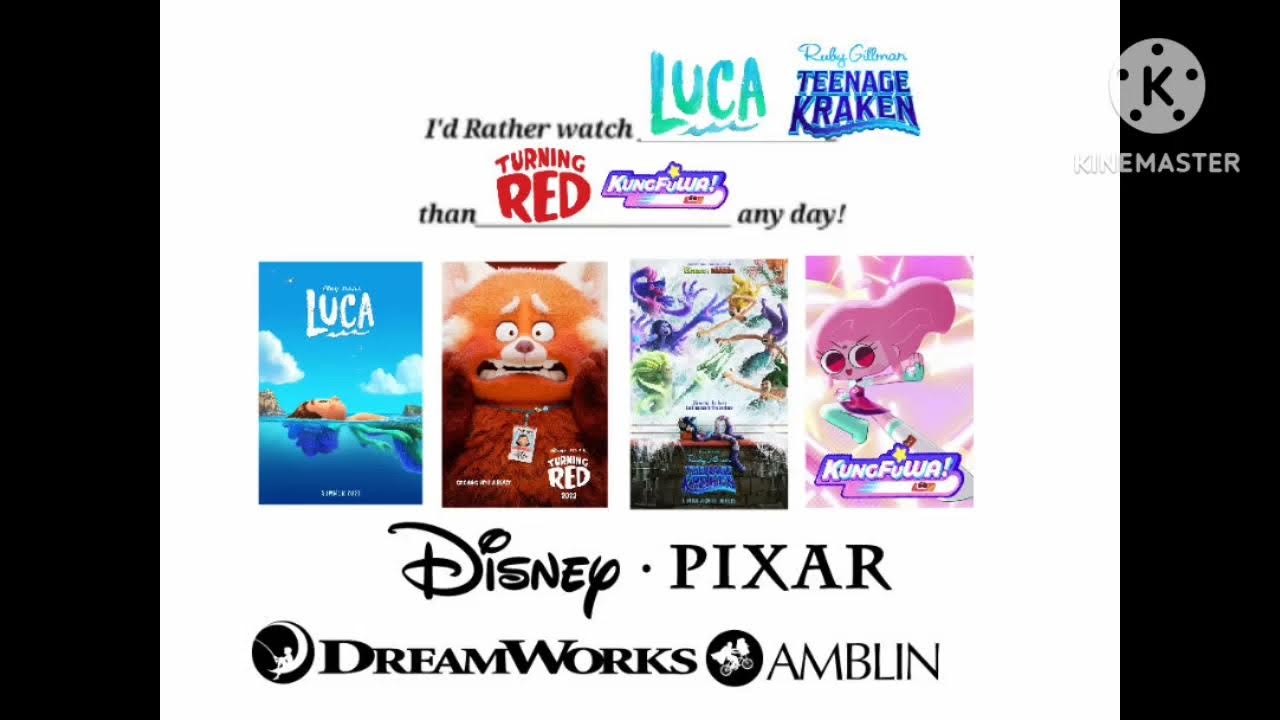 I'd Rather watch Luca and Turning Red than Ruby Gillman: Teenage Kraken