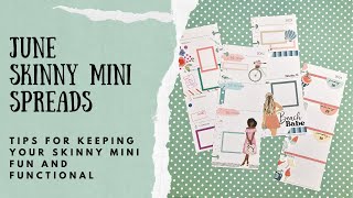 PLAN WITH ME - Four spreads for June - Tips for fun and function in a skinny mini Happy Planner!