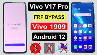 Vivo V17 Pro Frp Bypass Android 12 | Vivo V17 Pro 1909 Google Lock Bypass | Vivo V17 Pro Frp Unlock