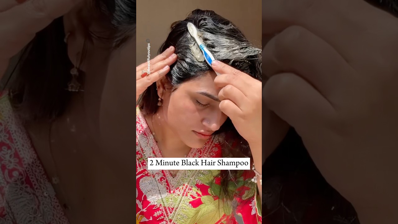 DIY 2 Minute Black Hair Color Shampoo, Naturally Black Hair in 1 Day 