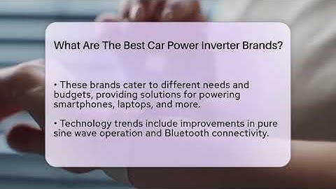 What Are The Best Car Power Inverter Brands? - Talking Tech Trends