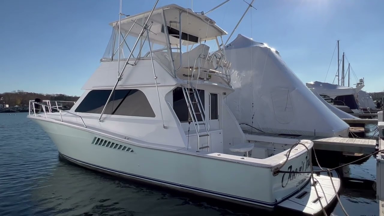 1996 Viking 43 Convertible for sale at MarineMax Huntington - YouTube