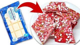 3 Ingredient No Bake Valentine Bark Candy - Easy Valentine's Day Candy Recipes!