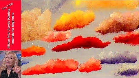3 EASY Steps to Painting CLOUDS with Acrylic Paint for Beginners Step by step