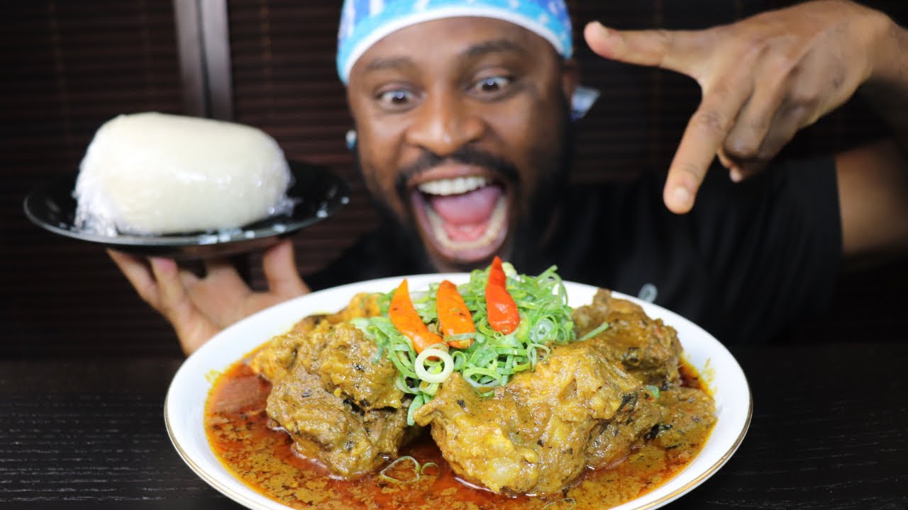 Asmr Oxtail PALMNUT soup & Pounded Yam.Discovered Something New in Japan!