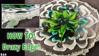 Flower Resin Coaster Tutorial *HOW TO make Crystal Druzy Edge*