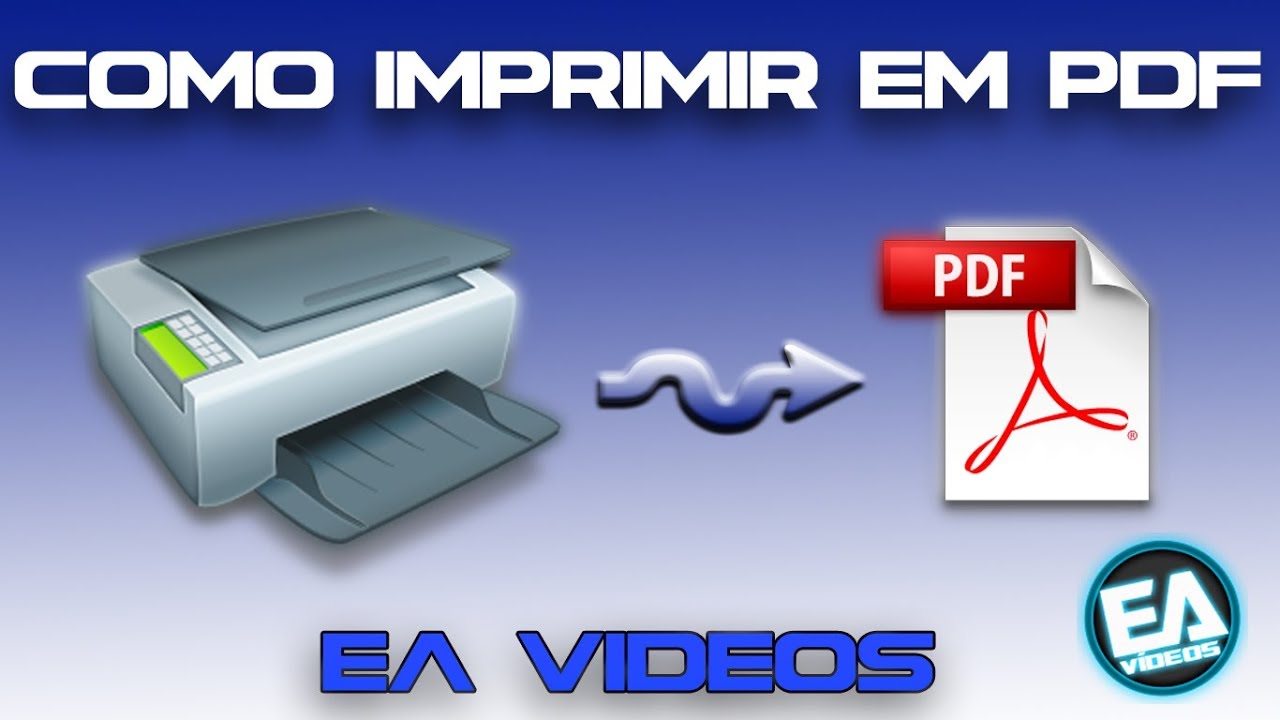 COMO IMPRIMIR PARA PDF YouTube