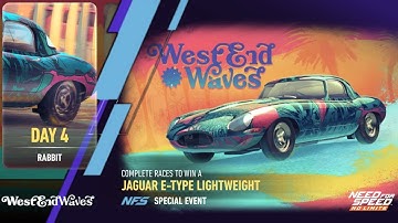 4:3 | Jaguar E-Type Lightweight | Day 4  RABBIT | NFS No Limits: West End Waves