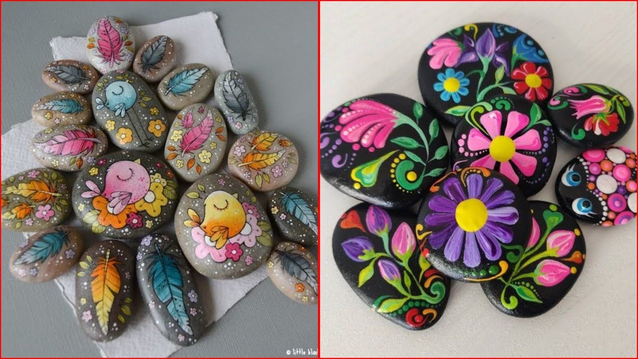 Простые и милые идеи для росписи камней для всех возрастов || Декоративное искусство из гальки дл...