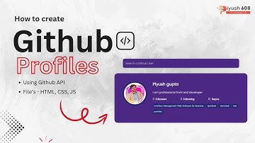 How to Create Github Profiles using HTML, JS (Download Code)