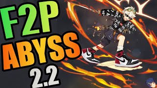 How a F2P does Spiral Abyss | 36 Stars | Genshin Impact 2.2
