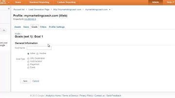 Google Analytics Goals - Basic Goals Setup