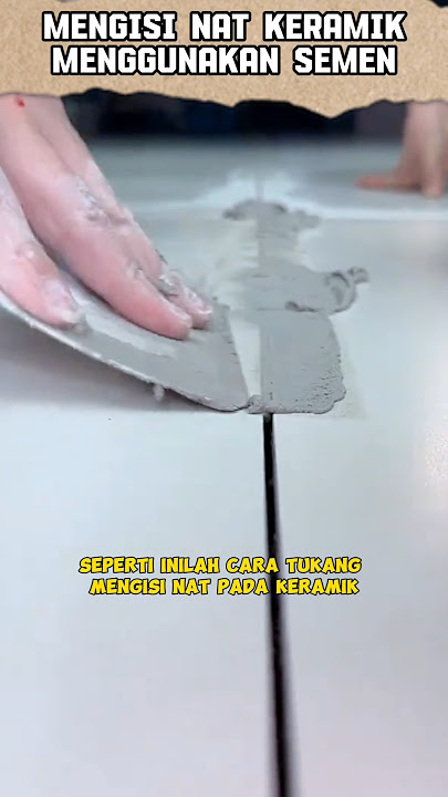 Filling ceramic grout using cement #construction #trending