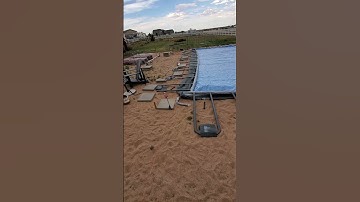 Intex Ultra XTR 32x16x52 pool frame prepared for raising