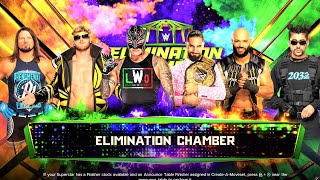 Rey Mysterio Bad Bunny Ricochet Seth Rollins AJ Styles Logan Paul Elimination Chamber [WWE 2K23]