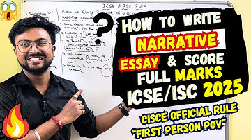 ICSE/ISC 2025: What techniques are used in Narrative Essays 😱to score full marks?🔥CISCE PROVEN RULES