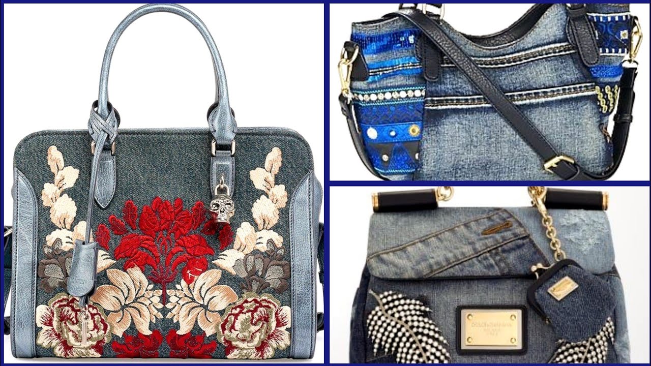 most beautiful denim recycled shoulder bags ideas 2023 YouTube