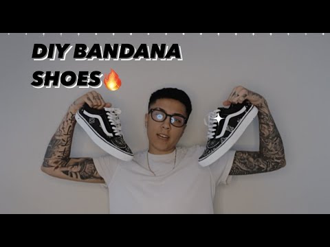 DIY Custom Bandanna Shoes (Tutorial) - YouTube