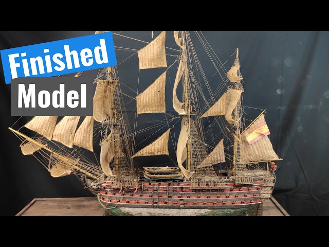 Model Ship Santisima Trinidad: 1/84 Wooden Modeling Kit for Experts