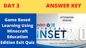 VINSET 2.0 ANSWER KEY Game Based Learning Using Minecraft Education Edition   Exit Quiz