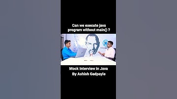 Can we execute java program without main()? by Ashish Sir #java #interview #executemain