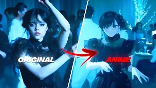 I turned Wednesday into Anime in 1day😱🔥and got this crazy result!😲