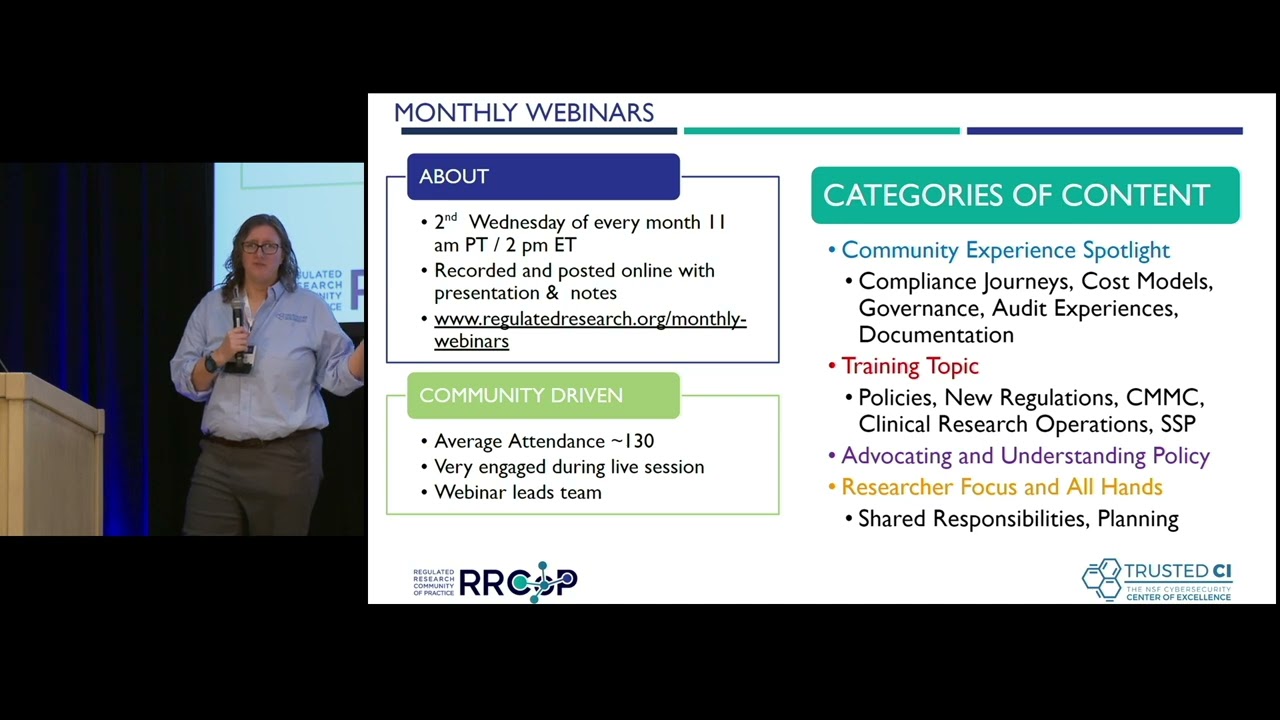 2024 NSF Cybersecurity Summit: Regulated Research Community of Practice (RRCoP) (Carolyn Ellis)