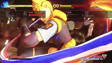 STREET FIGHTER V Lucia meterless VT1 stun setup vs 3 frame normals