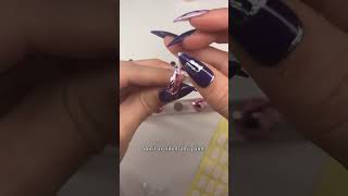 Double sided tape on nail stand hack I use #nails #pressonnails