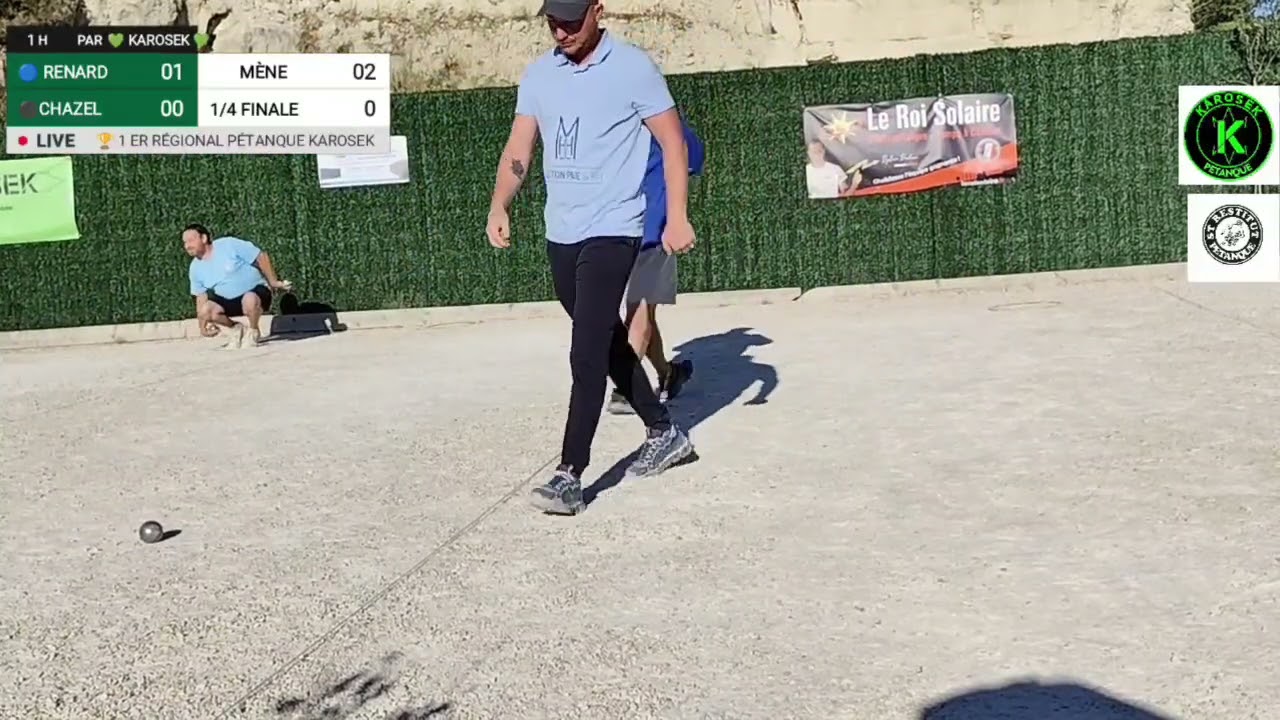 Miniature : 1er Régional Pétanque Karosek - St Restitut🏆 1/4 Finale.RENARD 🆚 CHAZEL