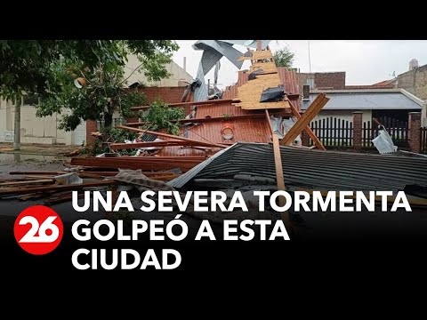 Fuerte temporal en Miramar: volaron carpas, techos y cayó granizo
