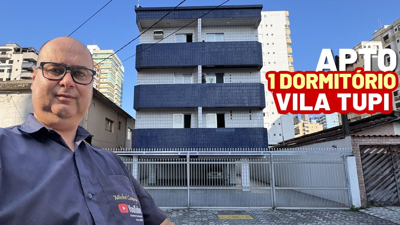 DSL176 ❤️ Apto 1 dormitório Vila Tupi em Praia Grande SP. 