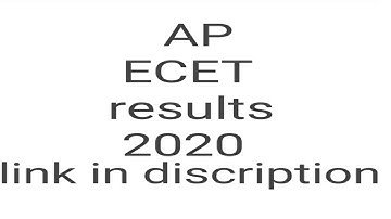 Ap ecet 2020 results//. How to check ap ecet results 2020