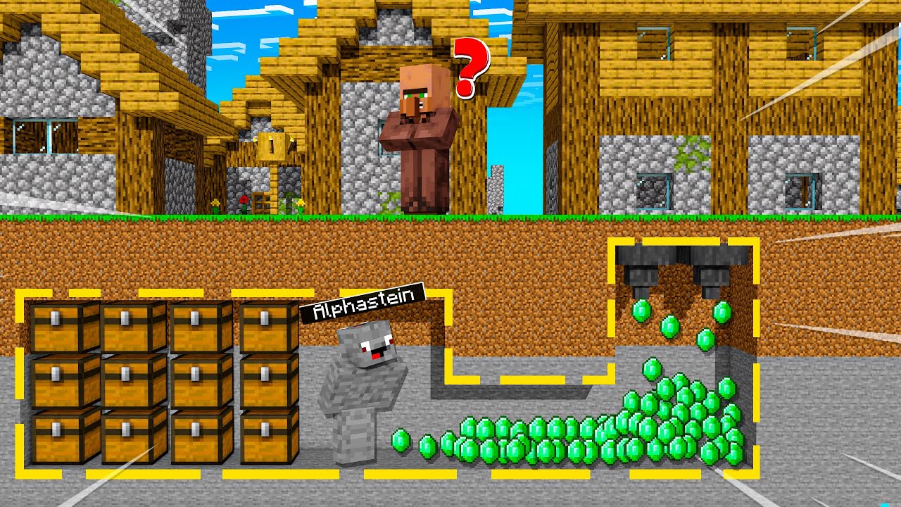 WEGE um ALLE EMERALDS von VILLAGER zu STEHLEN in Minecraft